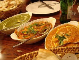 Spicy curry and naan of India