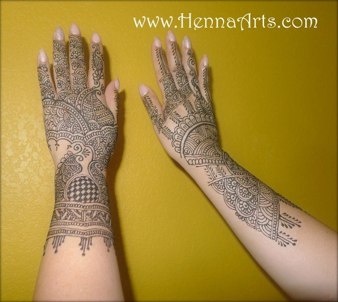 Henna body art, Arabic henna designs