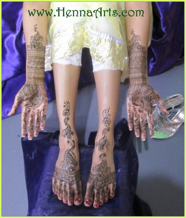 Henna body art, Arabic henna designs