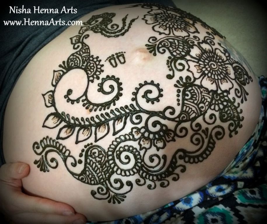 Pregnant Belly Henna Tattoo  TikTok