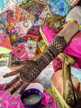 Henna for bride on Mehndi event
