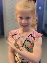 Another kindergarten girl showing off her henna