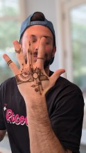 Henna for men in Austin by Nisha